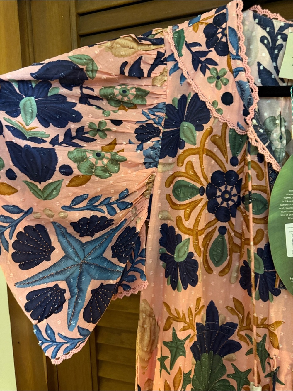 FARM Rio Pink Seashell Tapestry Mini Dress - Picture 4 of 10